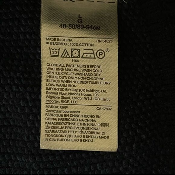 Gap ~ Navy Pullover Sweater ~ 4 Button closure ~ size Large - Picture 11 of 11